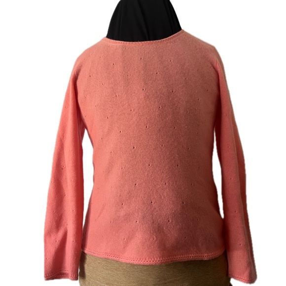 Loro Piana Pink Pointelle Cashmere Sweater | Sz IT 44 - Picture 3 of 8
